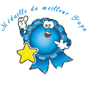 Gif animé médaille du meilleur papa